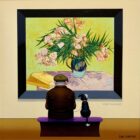 Limited Edition Giclée Print on Canvas by Chris Chapman in the style of Vincent Van Earoff Blooms and Bandage inspired by Vincent Van Gogh's Orleanders