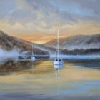 Lake District original oil painting by artist Ben Goymour of Windermere