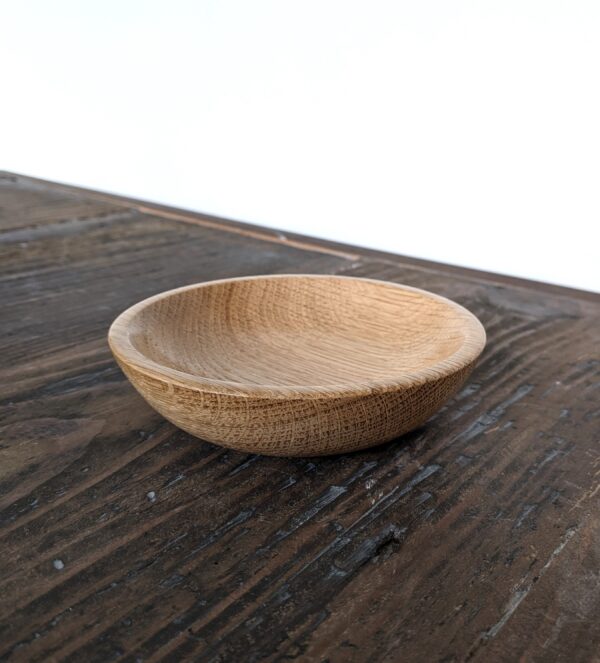 A wooden dish made from wood turning handmade in Windermere by local crafter Brian Slater