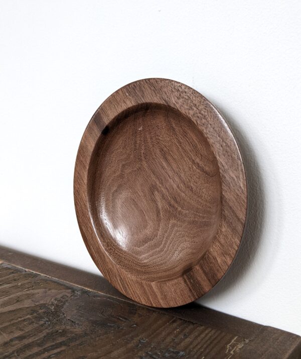 A wooden dish made from wood turning handmade in Windermere by local crafter Brian Slater