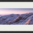 Lake District Art Photographer Print by local artist Nathan Buckley. winter glow nethermost pike helvellyn range in dawn light alphine glow