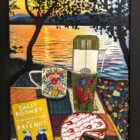 An original still life acrylic painting by Cumbria based artist Donna Flowers Dorning