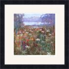 Lake District art framed print Dancing Daisies Windermere by local artist Jeff Sudders in a black frame.
