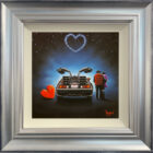 Lake District art by David Renshaw. Limited edition print Back To The Future With You inspired by Back to the Future featuring the iconic time-traveling DeLorean DMC-12.