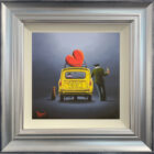 Lake District art by David Renshaw. Limited edition print This Time Next Year We'll Be Millionaires! inspired by Only Fools and Horses with Del Boy's three-wheeled Reliant Regal Supervan III.