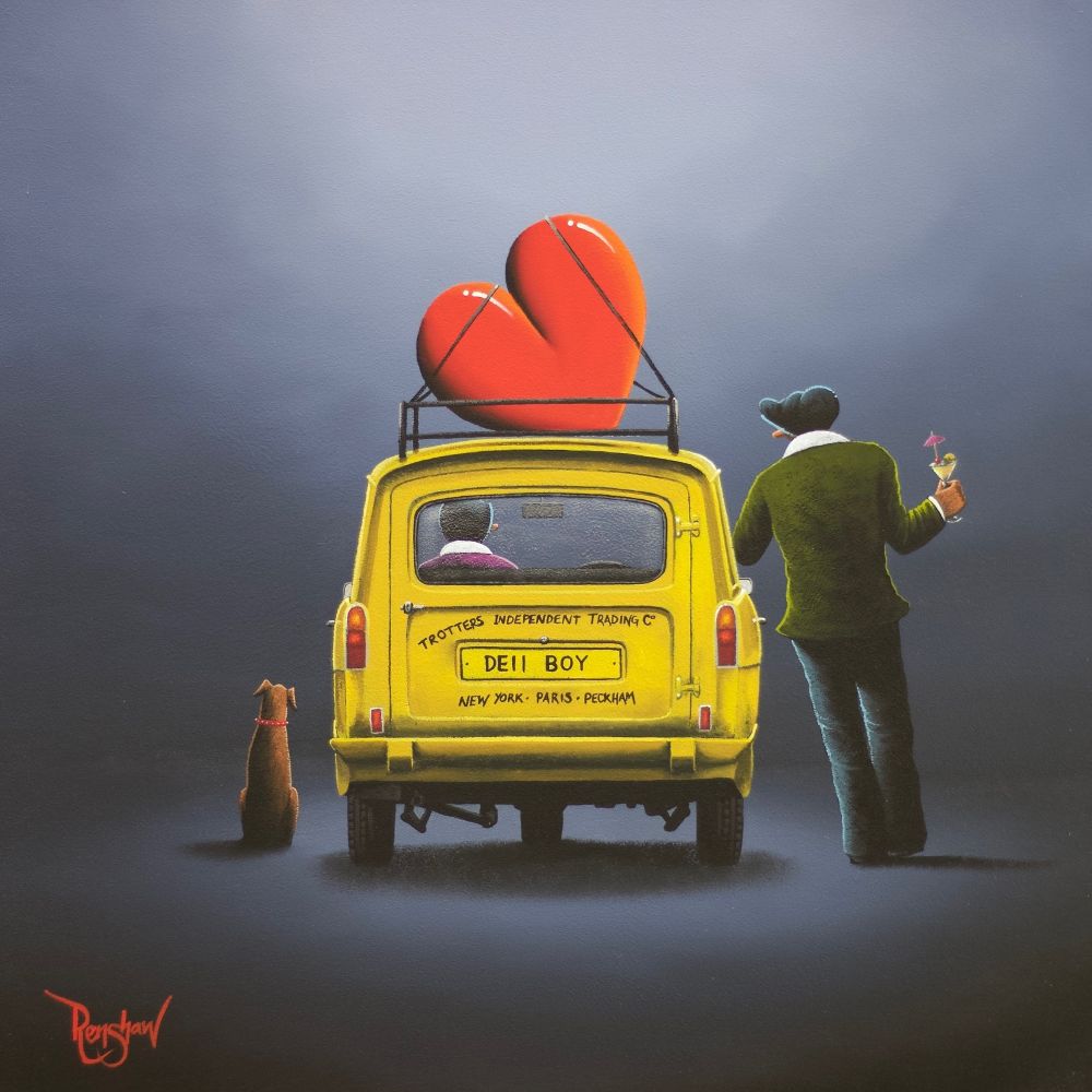 This Time Next Year, We'll Be Millionaires! by David Renshaw Lake District art by David Renshaw. Limited edition print This Time Next Year We'll Be Millionaires! inspired by Only Fools and Horses with Del Boy's three-wheeled Reliant Regal Supervan III.