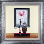 Limited Edition Giclée Print on Canvas by Chris Chapman in the style of Banksy aka Pranksy Pink Framed