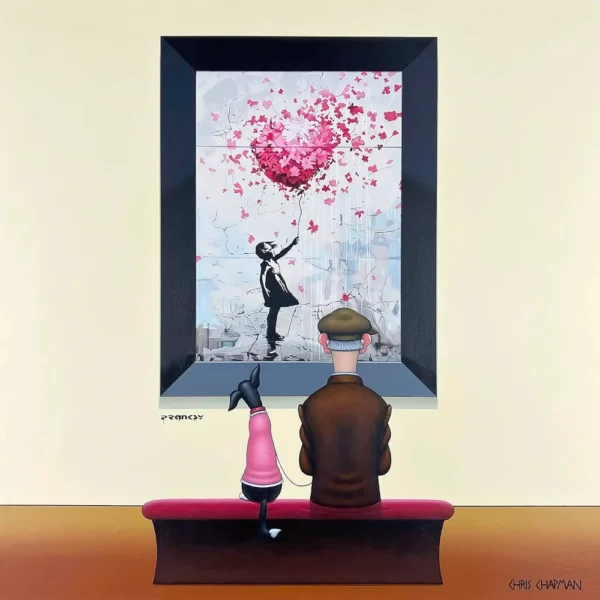 Limited Edition Giclée Print on Canvas by Chris Chapman in the style of Banksy aka Pranksy Pink