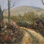 Lake District art original oil painting by Jeff Sudders the mornings walk borrans lane ambleside near windermere