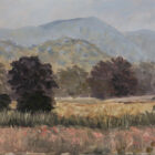 Lake District art original oil painting by Jeff Sudders the mornings walk wetherlam fell