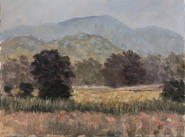 Lake District art original oil painting by Jeff Sudders the mornings walk wetherlam fell