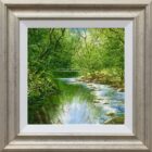 lake district art original oil painting textured oil landscape by terry evans beautiful countryside scene of a stream through woodland with summer wild flowers