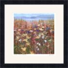 Lake District art framed print Summer in Bloom Windermere by Jeff Sudders in a black frame.