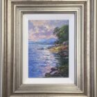 Ullswater lake district an original oil painting by Andrew Grant Kurtis. A stunning purple and green Lake District scene with mountain fells foliage and water reflections