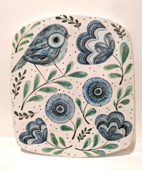 Large Bird and Flora Wall Hanging