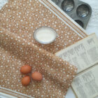 Milly Organic Cotton Tea Towel by Miller Honeyman in Nutmeg colourway.