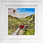 Lake District art original acrylic painting Gonna Be Flying High by Caroline Deighton in a white frame.