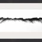 original charcoal art by lake district artist Daniel cooper. Solitude Act 265 - The Screes from Wastwater in Wasdale Cumbria - dramatic mountain silhouettes