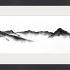 original charcoal art by lake district artist Daniel cooper. Solitude Act 266: Catsycam Helvellyn & Striding Edge - dramatic mountain silhouettes