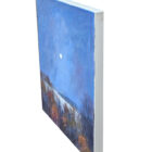 Lake District art original oil painting by Jeff Sudders. Waterhead Moon features a starry sky over Windermere with autumn trees in the foreground