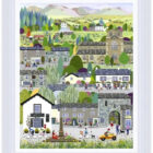 Lake District art embellished framed print Cartmel by Linda Mellin.