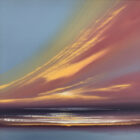lake district art original acrylic painting by award winning artist jonathan shaw featuring sweeping skies in twilight sunset colours