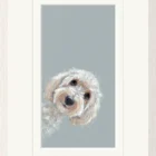 Limited Edition Print by British Artist Nicky Litchfield. Don't Forget Me a contemporary dog portrait of a