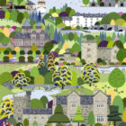 Lake District art South Lakes by Linda Mellin of landmarks such as Levens Hall Holker Hall The Swan and Sizergh Castle.