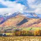 lake district art photography by Jon Allison. A view of Blencathra in Winter from Troutbeck (Penrith) capturing the iconic Saddle Back and Sharp Edge on the right. 