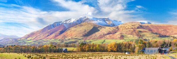 lake district art photography by Jon Allison. A view of Blencathra in Winter from Troutbeck (Penrith) capturing the iconic Saddle Back and Sharp Edge on the right. 