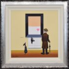 Limited Edition Giclee Print on Canvas by Chris Chapman of his original painting 'Pink Balloon' in the style of 'Pranksy'. Contemporary art. part of Chris' gallery series