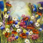 Summer Breeze an original mixed media painting by Rozanne Bell.