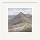 Lake District art framed print Afternoon Walk Catbells by Jeff Sudders in a white frame.