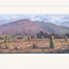 Lake District art framed print Autumn Colours at Castlerigg Stone Circle by Jeff Sudders in a white frame.