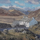 lake district art original oil painting by local artist simon whitfield view from blea tarn cottage in little langdale