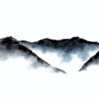 original charcoal art by lake district artist Daniel cooper. Solitude Act 282: Blencathra from Threlkeld Keswick - dramatic mountain silhouettes near Derwentwater