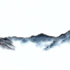 original charcoal art by lake district artist Daniel cooper. Solitude Act 287: Fleetwith Pike & Haystacks from Buttermere - dramatic mountain silhouettes