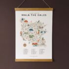 Lake District designed and made Walk the Dales Map 30 walks