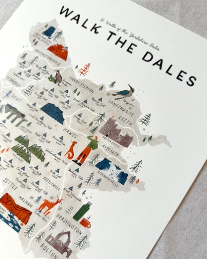Walk the Dales A3 Map detail
