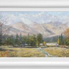 Lake District art original oil painting by Jeff Sudders. A touch of autumn near ambleside landscape view feautring lake windermere and fairfield fells