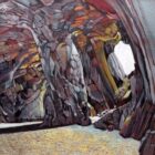 Lake District art by Libby Edmondson. Limited edition print of Cathedral Cave iii - the iconic caves near the langdales and ambleside