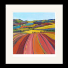 Art print by Lake District artist Libby Edmondson of Crosthwaite III featuring colourful South Lakes near Lord's Lot and Whitbarrow scar