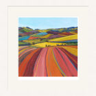 Art print by Lake District artist Libby Edmondson of Crosthwaite III featuring colourful South Lakes near Lord's Lot and Whitbarrow scar