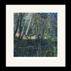 Art print by Lake District artist Libby Edmondson of Foxgloves in Tarn Howes Woods 2009 a sunny summer woodland scene with lush foliage and wildflowers