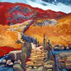 Lake District art by Libby Edmondson. Limited edition print Slaters Bridge 2008 the old packhorse bridge in little langdale near ambleside