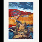 Lake District art by Libby Edmondson. Limited edition print Slaters Bridge 2008 the old packhorse bridge in little langdale near ambleside
