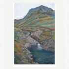 Lake District art by Libby Edmondson. Limited edition print Stockley Bridge 2013 the old packhorse bridge over the river derwent near styhead gill