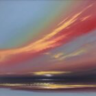 lake district art original acrylic painting by award winning artist jonathan shaw featuring sweeping skies in twilight sunset colours