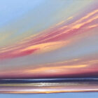 lake district art original acrylic painting by award winning artist jonathan shaw featuring sweeping skies in twilight sunset colours
