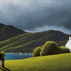 lake district art original oil painting by artist david renshaw adventures of ted and doris northern romance.